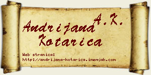 Andrijana Kotarica vizit kartica